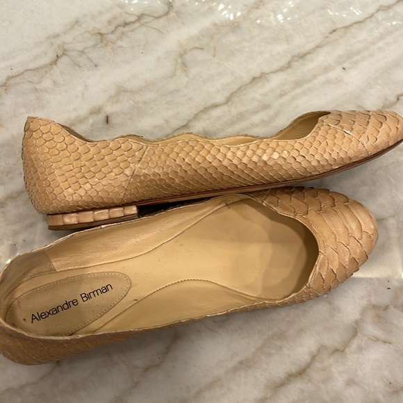 Alexandre Birman Ballet Flats python nude EXCELLENT CONDITION - Picture 2 of 5